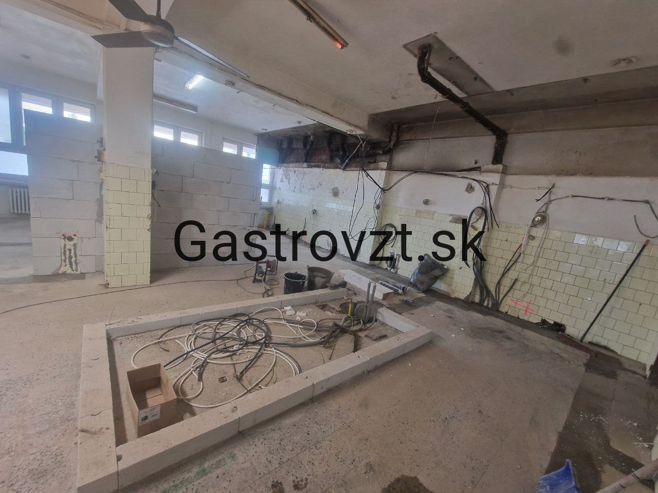 Stav priestorov pred montážou vetrania